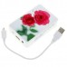 Mini Cassette Shaped Portable Rechargeable USB Host/SD Slot MP3 Player with Speaker (Roses)