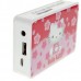 Mini Cassette Shaped Portable Rechargeable USB Host/SD Slot MP3 Player with Speaker (Hello Kitty)