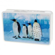 Mini Cassette Shaped Portable Rechargeable USB Host/SD Slot MP3 Player with Speaker (Penguins)