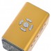 Rechargeable Portable 1.3" LCD TF/USB MP3 Music Speaker with FM Radio - Golden (3.5mm Jack)