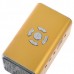 Rechargeable Portable 1.3" LCD TF/USB MP3 Music Speaker with FM Radio - Golden (3.5mm Jack)
