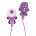 Cute Cookies Doll Style Noise Isolation In-Ear Earphones - Purple (3.5mm Jack/80CM-Cable)