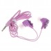 Cute Cookies Doll Style Noise Isolation In-Ear Earphones - Purple (3.5mm Jack/80CM-Cable)