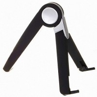 Portable Adjustable Folding Tablet Stand for iPad and Laptops (Black)
