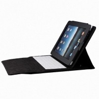 Leather Case Holder with Sewed-in Keyboard for Ipad