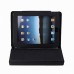 Compact Slim Wired Keyboard with PU Leather Case for Apple iPad - Black