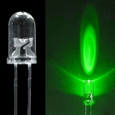 5mm Green LED Emitters 8000+ Mcd 50-Pack