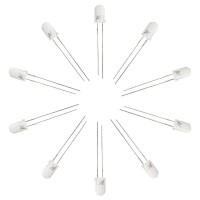 5MM Red LED Emitters Water Clear 5000 MCD 50-Pack