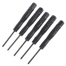 Mini Philips Cross Screw Driver (Black 5-Pack)