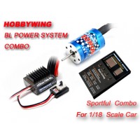 Hobbywing eZrun 12T/2030 motor 7800KV + eZRun-18A-SL ESC for 1/18 car