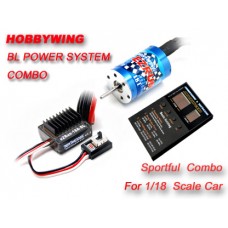 Hobbywing eZrun 12T/2030 motor 7800KV + eZRun-18A-SL ESC for 1/18 car