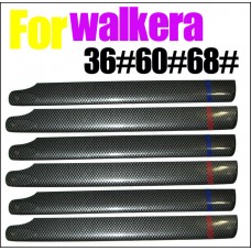 Walkera 36# 37# 60# 68# Main Rotor Blade X 6 (3 pairs)