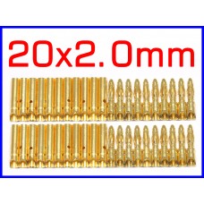 2.0mm Gold Bullet Connector X 20 Sets for R/C battery