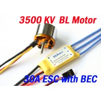 3500KV Brushless Motor + 30A ESC with BEC for plane helicoptor