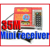 35MHZ 6 Channel mini RC Receiver support ESKY FUTABA