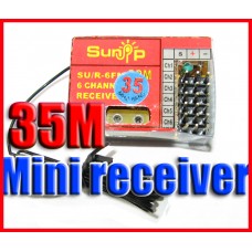 35MHZ 6 Channel mini RC Receiver support ESKY FUTABA