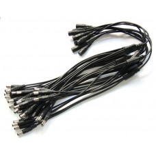 10 Pcs 1 female to 4 male power cable - 2.1 mm diameter