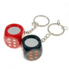 Magical 5-Dice Keychain - Doubles as a Mirror (Assorted Colors 2-Pack)