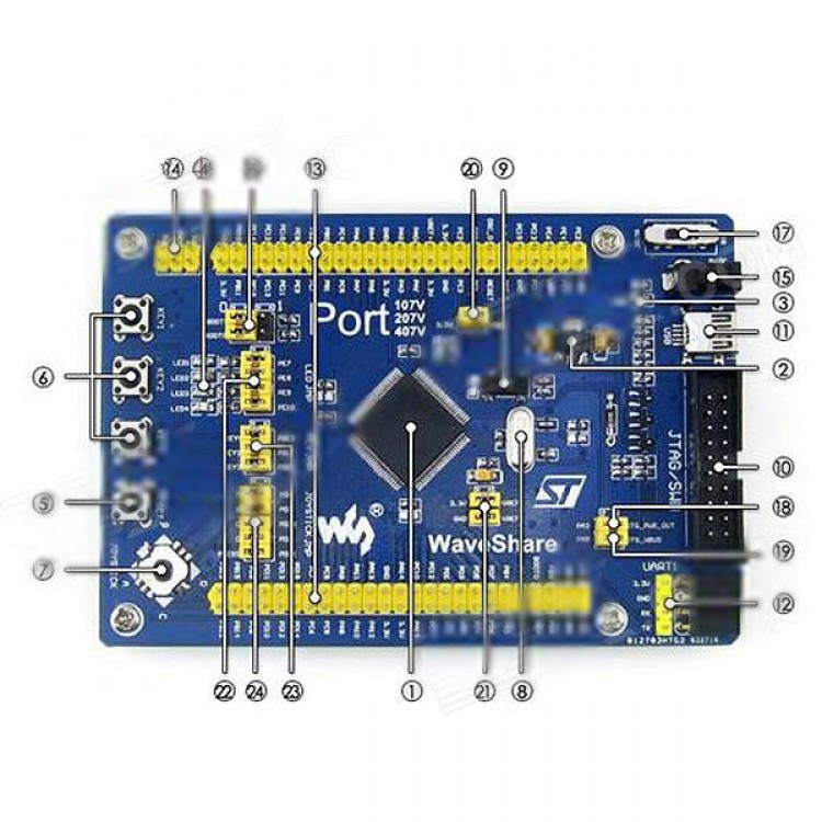 Port107V STM32F107VCT6 STM32F107 STM32 ARM SCM Development Board - Free ...