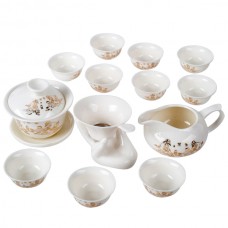 Ceramic Toy 14-Pieces Tea Set Cool Gift Collection with Exquisite Gift Box