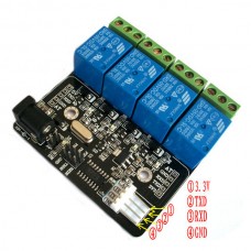 TTL Serial Port 4-Channel Relay Module Control Board for Arduino ARM PIC AVR DSP