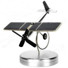 Solar Powered Aircraft Plane Kit with Base for Decoration at home or Car