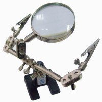 BEST-168Z Magnifying Glass Stand with 2 Croc Clips Repair Hardware and Tools
