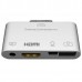 6 in 1Connection Kit HDMI Adapter USB AV TV Cable SD Card Reader White For iPad 2 3