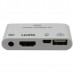 6 in 1Connection Kit HDMI Adapter USB AV TV Cable SD Card Reader White For iPad 2 3
