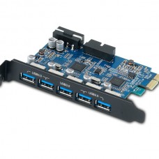 ORICO PVU3-5O2I 5-Port USB3.0 + USB3.0 20-Pin PCI-E 2.0 Expansion Card