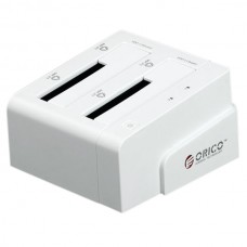 ORICO 6628SUS3-C 2 Bay 2.5"&3.5" SATA HDD Docking Station+USB3.0/2.0+eSATA-White