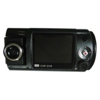W100 Car Black Box Dual CMOS Sensor Dual Camera 720P Car DVR Support 32GB SD Card