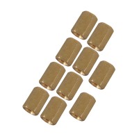 10pcs M3 x 7mm Brass Pillar Hex Spacer Female/Female Inner Thread