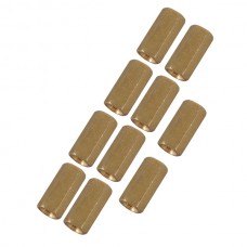 10pcs M3 x 8mm Brass Pillar Hex Spacer Female/Female Inner Thread