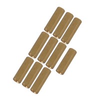 10pcs M3 x 10mm Brass Pillar Hex Spacer Female/Female Inner Thread