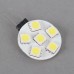 G4 6LED 5050-SMD Pure White Car Marine Light Bulb Lamp DC 12V Non-Polar