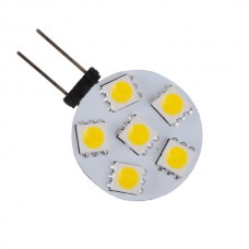 G4 6LEDs 5050-SMD Warm White Car Marine Light Bulb Lamp DC 12V Non-Polar