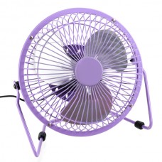 6 inch USB Adjustable Mini Metal Fan For PC Laptop Computer Super Mute-Purple