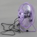 6 inch USB Adjustable Mini Metal Fan For PC Laptop Computer Super Mute-Purple