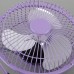 6 inch USB Adjustable Mini Metal Fan For PC Laptop Computer Super Mute-Purple