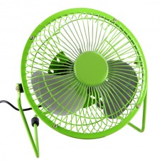 6 inch USB Adjustable Mini Metal Fan For PC Laptop Computer Super Mute-Green