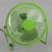 6 inch USB Adjustable Mini Metal Fan For PC Laptop Computer Super Mute-Green