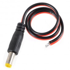 10 pcs 5.5X2.1mm DC Power Plug Female Connector With Red and Black Cord Cable 23cm