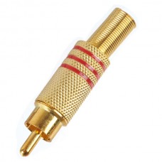 10pcs Stereo Gold Plated Plug Audio Cable Connector Free Slodering