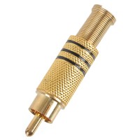10pcs Stereo Gold Plated Plug Audio Cable Connector-Free Soldering