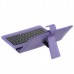 Purple Leather Case Keyboard with USB Port&Stander for 7" Tablets