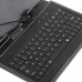 Black Leather Case Keyboard with USB Port& Stander for 7" Tablets