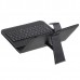 Black Leather Case with USB Keyboard Stylus Pen for 8" Tablets