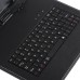 Black Leather Case Keyboard with USB Port for 10" Tablets