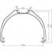 X600 X525 SK450 X4 X8 Quadcopter Hexacopter DIY Universal Tall Landing Skid Gear Stand 2pcs White